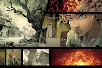 draw manga comic book, webtoon anime illustration for you
