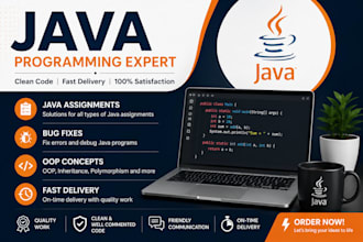 solve java programming tasks, assignments, and bug fixes