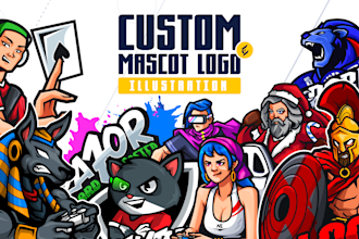 design mascot logo character for twitch, gaming, team, etc