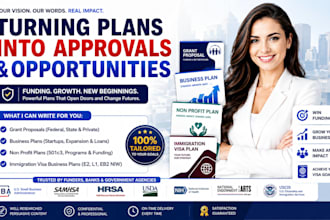 write grant proposals business plans non profit plan, immigration visa plan