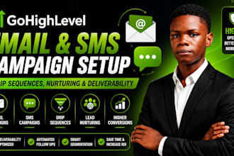 gohighlevel email and sms campaign setup drip sequences nurturing deliverability