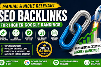 build manual niche relevant SEO backlinks for higher google rankings