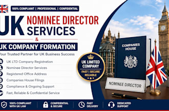provide UK nominee director services UK director and company formation