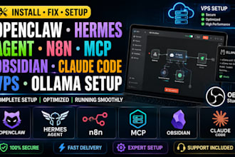 install fix openclaw hermes agent n8n mcp obsidian claude code vps ollama setup