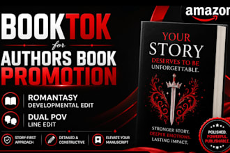booktok for authors book, romantasy developmental edit and dual pov line edit