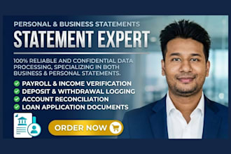 convert bank statement into financial statement