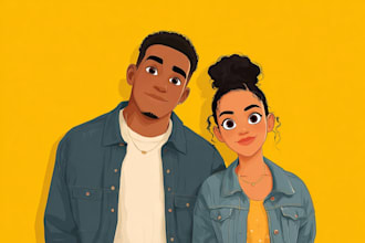 create a professional disney couple portrait