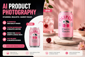 realistic product photography and mockup by using ai