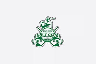 design a custom golf course, club, or golf brand logo