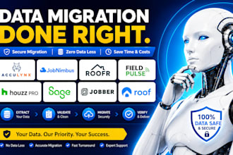 do data migration acculynx jobnimbus roofr fieldpulse houzz pro sage jobber roof