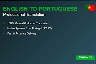 be your native portuguese translator