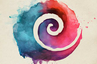 design custom watercolor logo