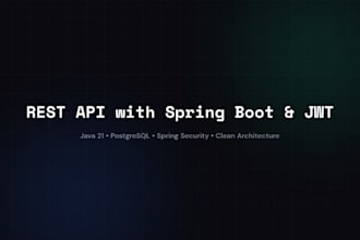 build a rest API with spring boot, jwt authentication and postgresql