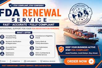do fda renewal service fast fda registration, compliance filing