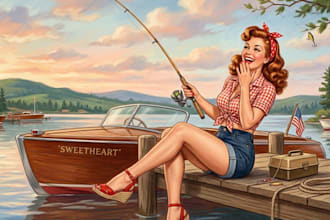 draw a cute and sexy pin up pinup girl