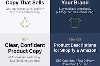 write conversion focused shopify and amazon listings
