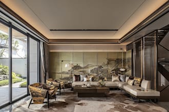 design asian style 2d floor plan and realistic 3d house interior rendering