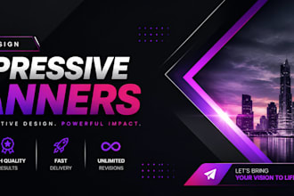design web banner, business banner and billboard