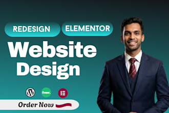 redesign or design elementor website for you