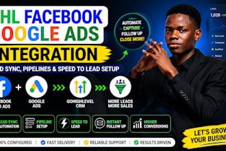 ghl facebook, google ads integration lead sync pipelines and speed to lead setup