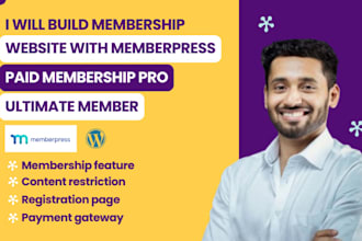 build membership website with memberpress, paid membership pro, ultimate member