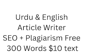 write urdu and english articles for blog and website