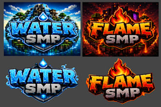 design a professional minecraft server logo or icon