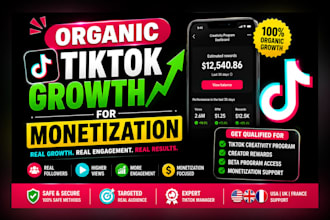 grow your tiktok organically and help with tiktok monetization