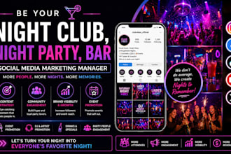 be your night club, night party, bar social media manager