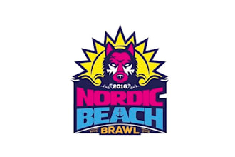 design awesome nordic beach brawl logo