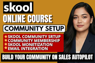skool online community setup, skool course creation, skool membership system