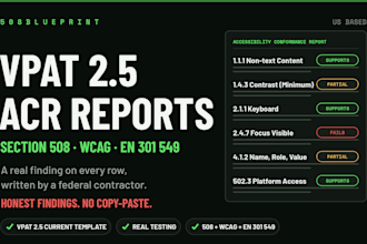 write vpat acr report for section 508