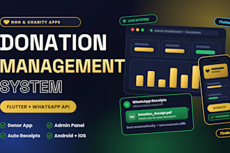 develop a donation management system for ngo and charity in flutter