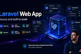 build a laravel web application or backend