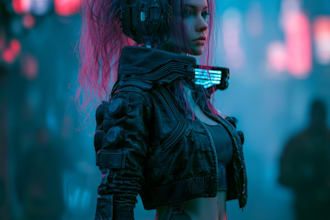cyberpunk female character desing