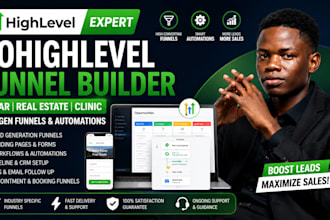 gohighlevel solar funnel builder real estate clinic lead gen funnels automations