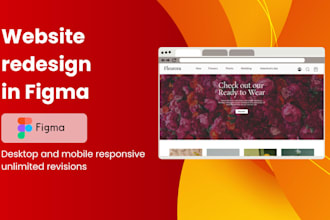design a modern responsive website UI UX in figma