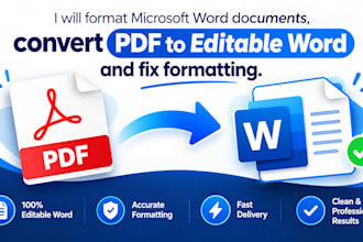 format microsoft word documents, convert PDF to editable word and fix formatting