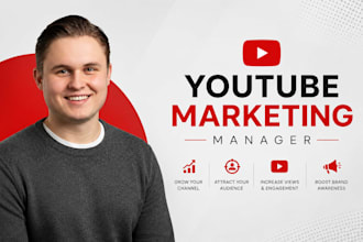 be your youtube marketing manager for channel growth and video promotion