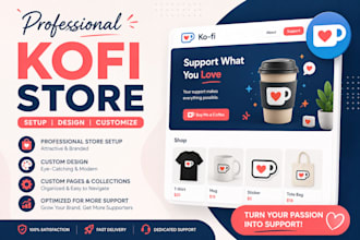 set up your kofi store