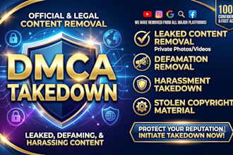 remove harassing defaming leaked content delete impersonation all social media