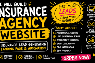 build insurance agency website insurance lead generation landing page automation