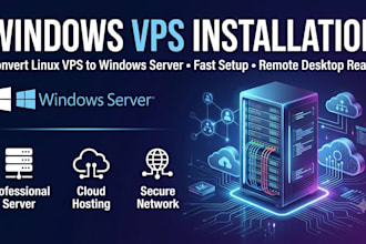 install windows os on any vps or dedicated server