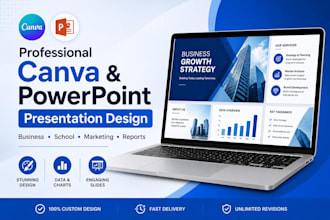 design modern canva presentations and powerpoint slides