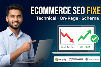 implement ecommerce SEO fixes for shopify, woocommerce store