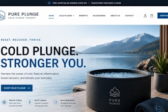 build squarespace cold plunge sauna wellness website float tank sensory spa site