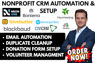 setup neon givebutter blackbaud bloomerang bonterra donorperfect nonprofit crm