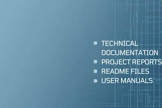 write technical documentation and project reports