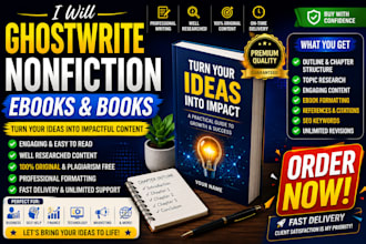 ghostwrite a professional nonfiction ebook, book, or guide with ai