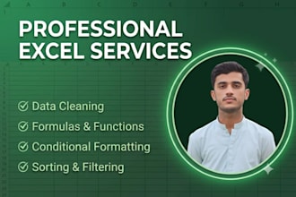 clean, format, filter, sort excel data